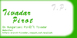 tivadar pirot business card